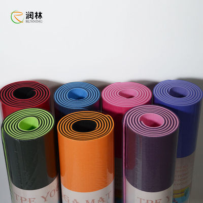 Pilates Fitness Yoga Mat TPE Material Non Slip SGS Certified Thick 1/4 &quot;